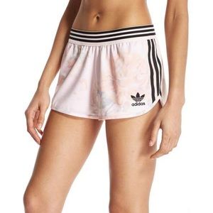 light pink rose adidas running shorts